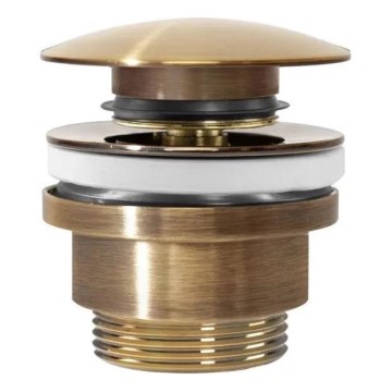 REA-A8110 - Umyvadlová výpusť CLICK-CLACK pr. 6,4 cm zlatá