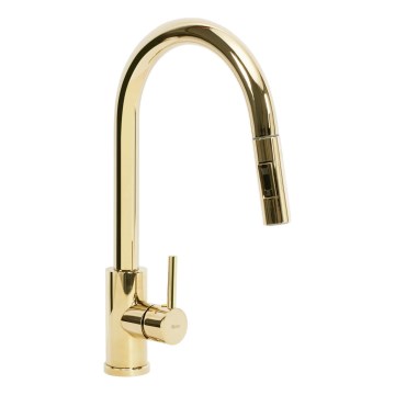 REA-B0669 - Dřezová baterie s vytahovací sprškou FRESH 39,5 cm zlatá