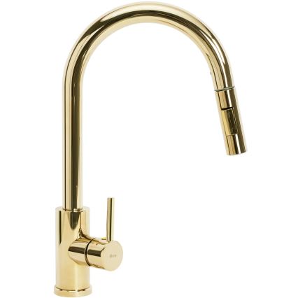 REA-B0669 - Dřezová baterie s vytahovací sprškou FRESH 39,5 cm zlatá