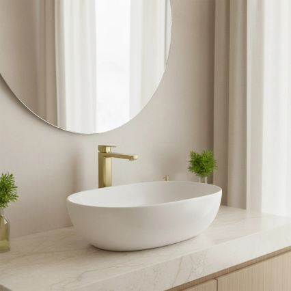 REA-B0977 - Umyvadlová baterie ARLO 30 cm broušená zlatá