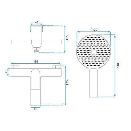 REA-B1128 - Vanová sada AVALON černá