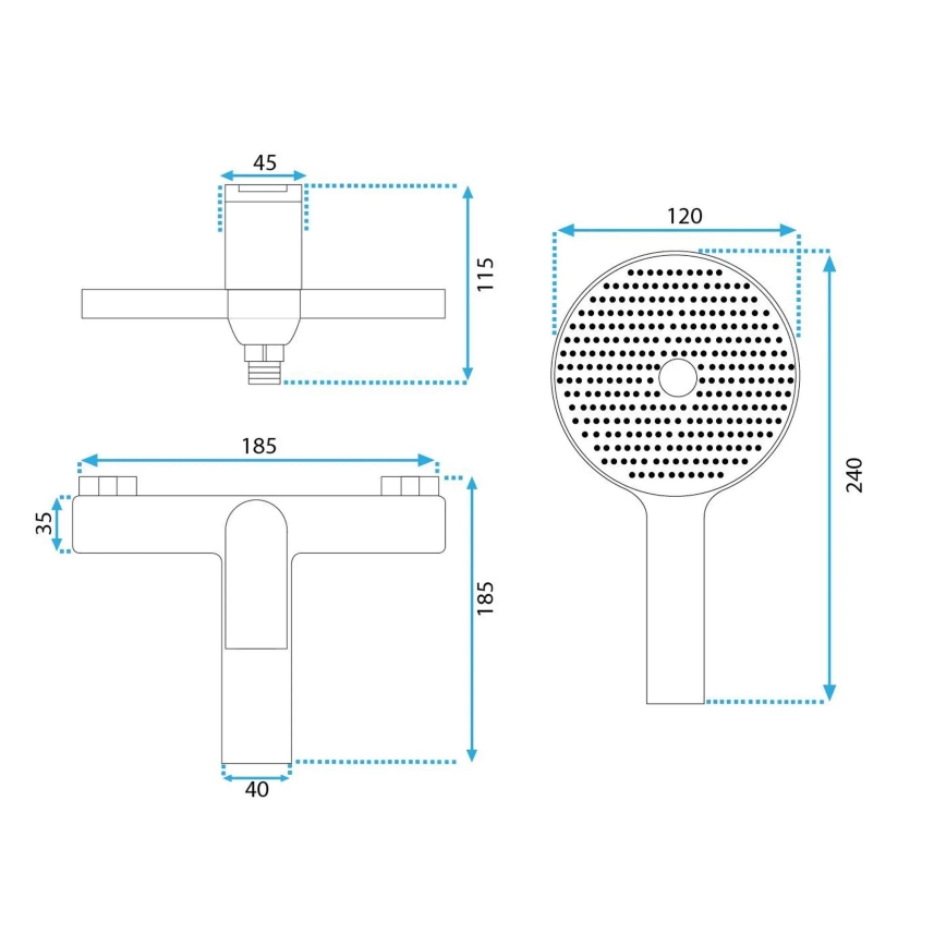 REA-B1128 - Vanová sada AVALON černá
