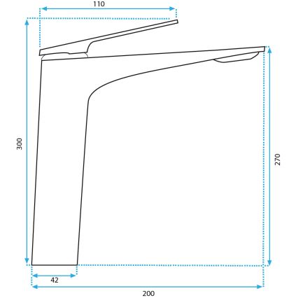 REA-B2704 - Umyvadlová baterie AVALON 30 cm titan