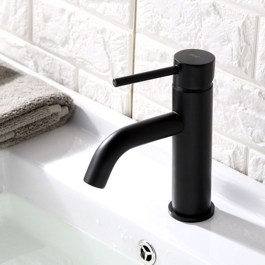 REA-B4102 - Umyvadlová baterie LUNGO 16,5 cm černá
