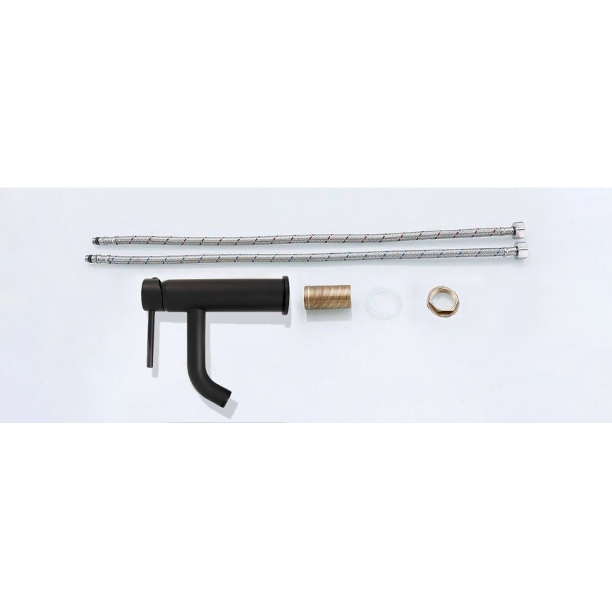 REA-B4102 - Umyvadlová baterie LUNGO 16,5 cm černá