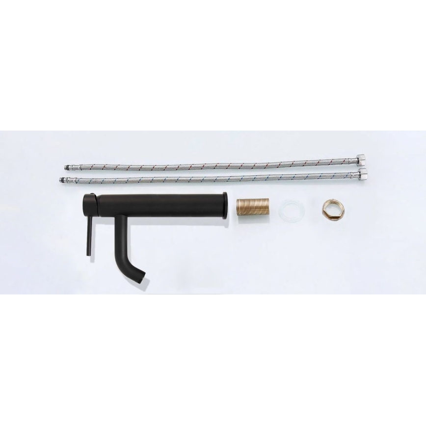 REA-B4103 - Umyvadlová baterie LUNGO 28 cm černá