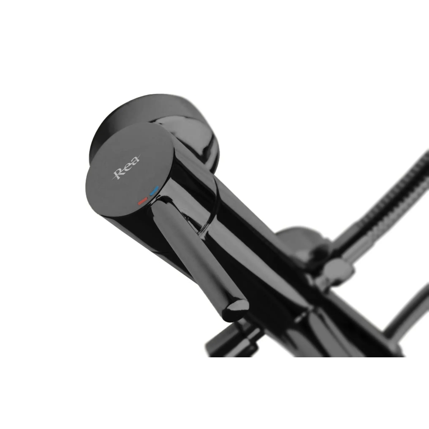 REA-B4422 - Vanová sada LUNGO lesklá černá