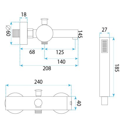 REA-B4523 - Vanová sada PIXEL matná černá