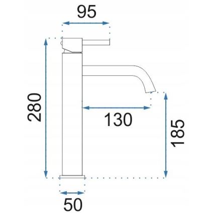 REA-B4526 - Umyvadlová baterie LUNGO 28 cm broušená zlatá