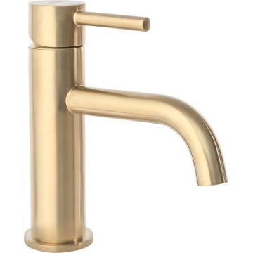 REA-B4527 - Umyvadlová baterie LUNGO 16,5 cm broušená zlatá