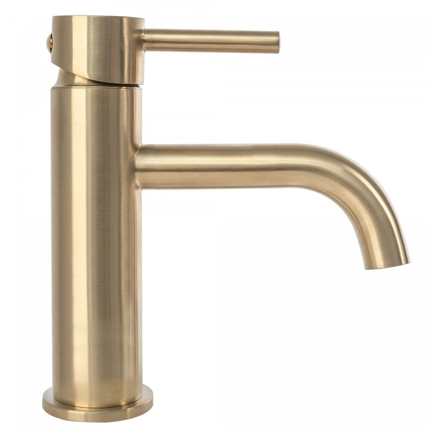 REA-B4527 - Umyvadlová baterie LUNGO 16,5 cm broušená zlatá
