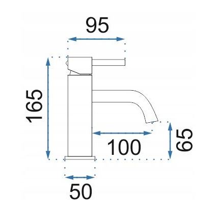 REA-B4527 - Umyvadlová baterie LUNGO 16,5 cm broušená zlatá