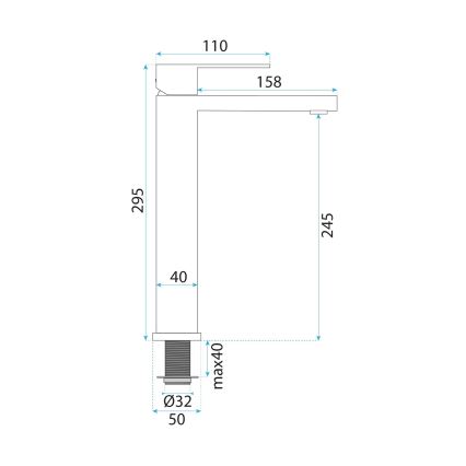 REA-B4588 - Umyvadlová baterie ARLO 30 cm nikl