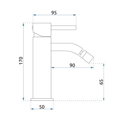 REA-B4700 - Bidetová baterie LUNGO 17 cm rose gold