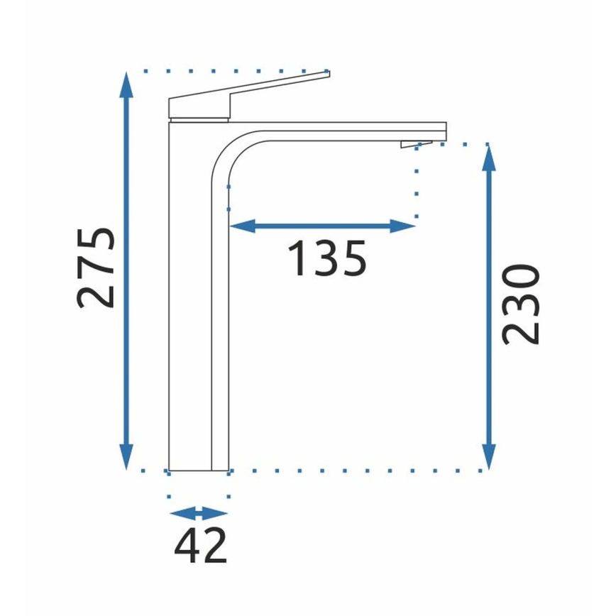 REA-B4896 - Umyvadlová baterie MARCO 27,5 cm černá