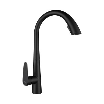 REA-B5313 - Dřezová baterie s vytahovací sprškou ROSS 43 cm černá