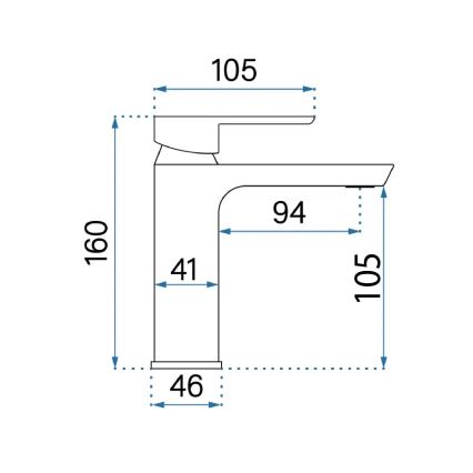 REA-B6410 - Umyvadlová baterie ARGUS 16 cm broušená zlatá