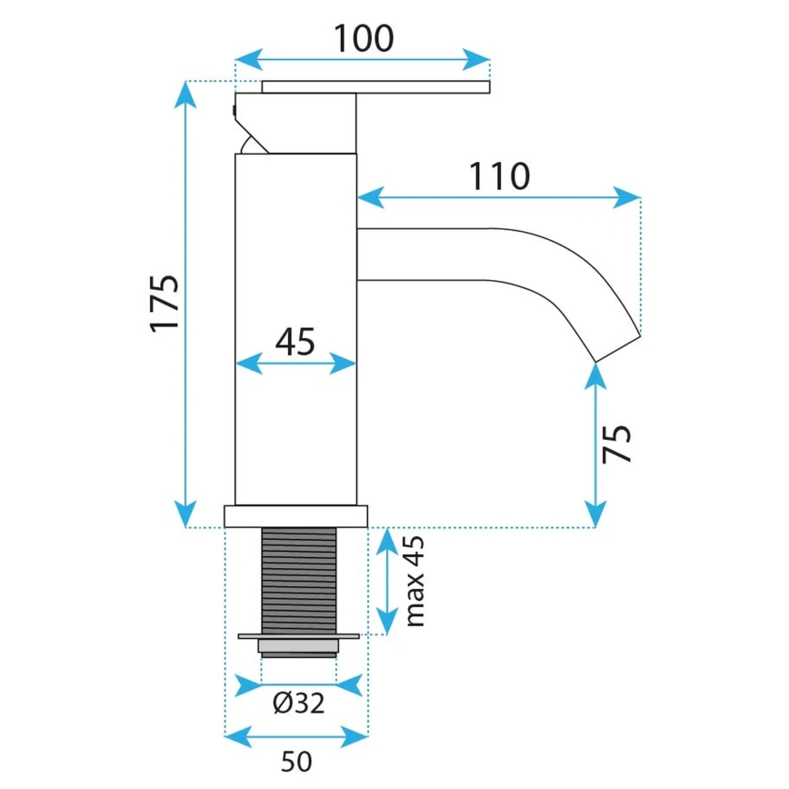 REA-B6444 - Umyvadlová baterie FOSTER 18,2 cm zlatá
