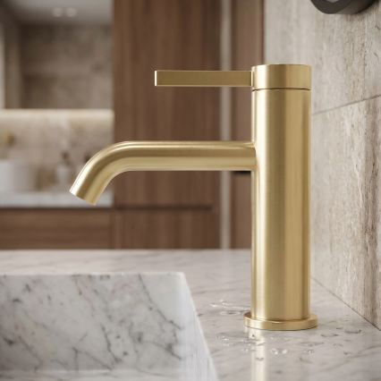 REA-B6533 - Umyvadlová baterie RIVO 16,5 cm broušená zlatá