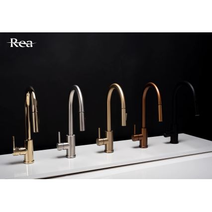 REA-B6560 - Dřezová baterie s vytahovací sprškou FRESH 45 cm kartáčovaná měď