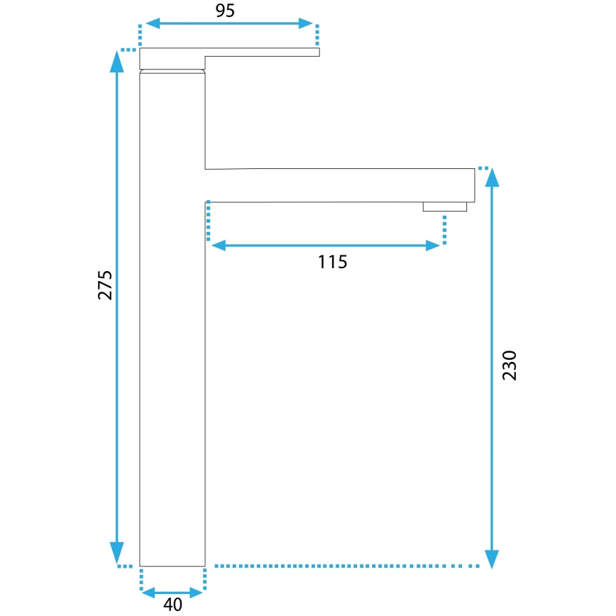 REA-B6562 - Umyvadlová baterie PIXEL 27,5 cm lesklý chrom