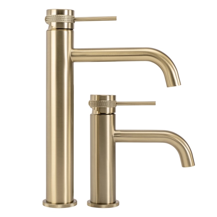 REA-B6950 - Umyvadlová baterie LUNGO 16,5 cm broušená zlatá