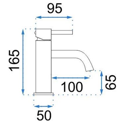 REA-B6950 - Umyvadlová baterie LUNGO 16,5 cm broušená zlatá