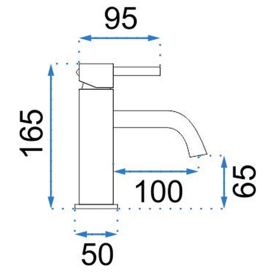 REA-B6950 - Umyvadlová baterie LUNGO 16,5 cm broušená zlatá