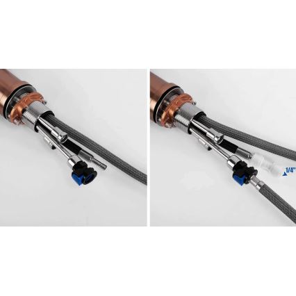 REA-B7436 - Dřezová baterie s vytahovací sprškou a filtrací ECO FRESH 37,5 cm měď