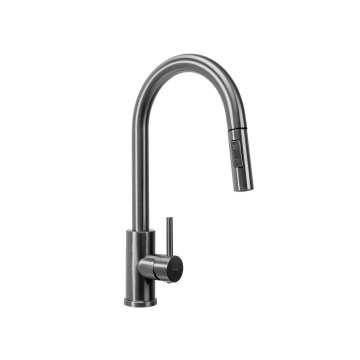 REA-B7437 - Dřezová baterie s vytahovací sprškou FRESH 45 cm titan