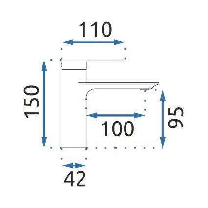 REA-B7960 - Umyvadlová baterie STORM 15 cm broušená zlatá