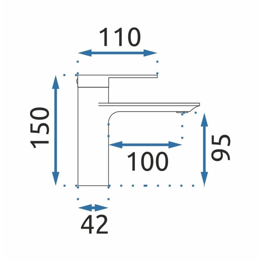 REA-B7960 - Umyvadlová baterie STORM 15 cm broušená zlatá