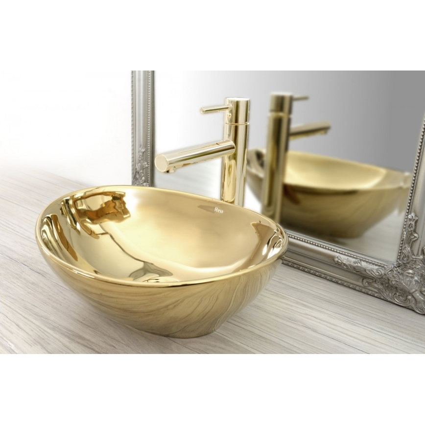 REA-B8803 - Umyvadlová baterie TESS 31,5 cm zlatá