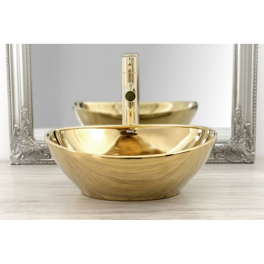 REA-B8803 - Umyvadlová baterie TESS 31,5 cm zlatá