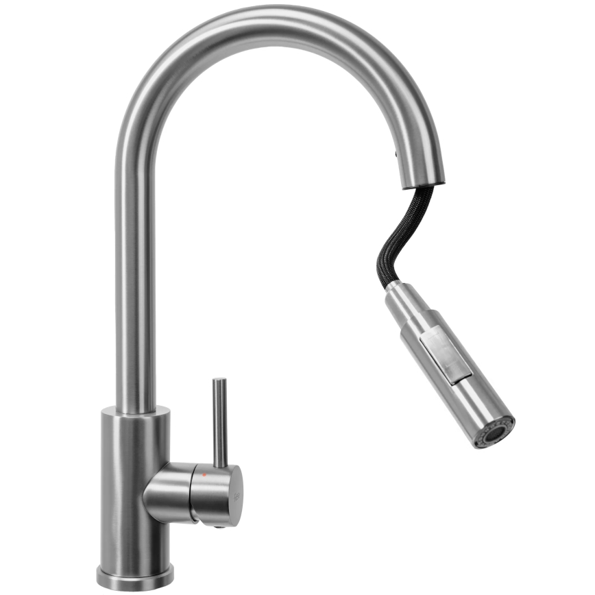 REA-B9146 - Dřezová baterie s vytahovací sprškou FRESH 39,5 cm nikl