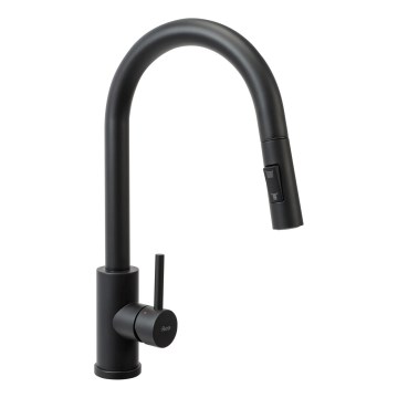REA-B9147 - Dřezová baterie s vytahovací sprškou FRESH 39,5 cm matná černá