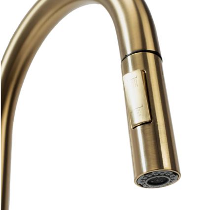 REA-B9148 - Dřezová baterie s vytahovací sprškou FRESH 39,5 cm broušená zlatá