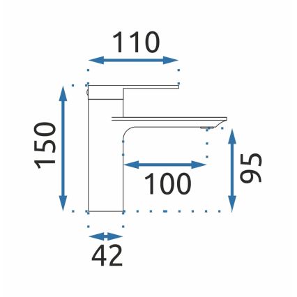 REA-B9986 - Umyvadlová baterie STORM 15 cm matná černá
