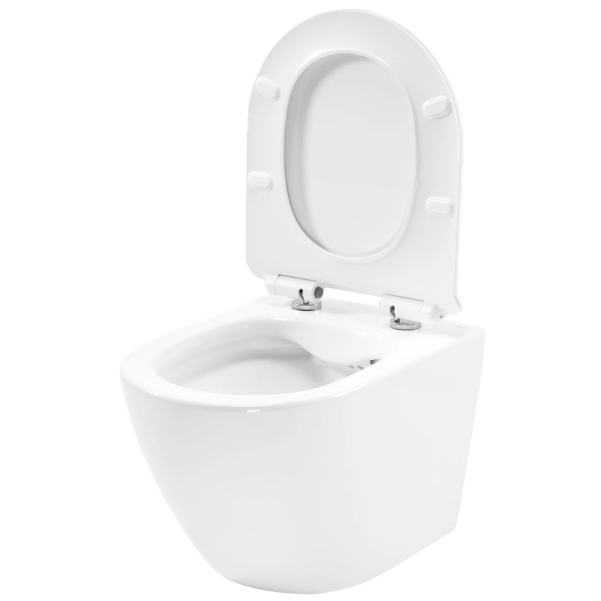 REA-C1400 - Závěsné WC s prkénkem CARTER RIMLESS keramika/bílá