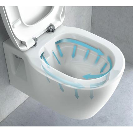 REA-C1400 - Závěsné WC s prkénkem CARTER RIMLESS keramika/bílá