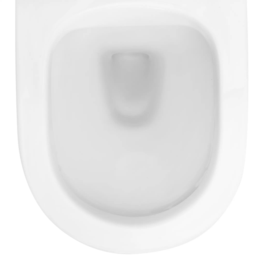 REA-C2760 - Závěsné WC s prkénkem CARLO FLAT MINI RIMLESS keramika/lesklá bílá