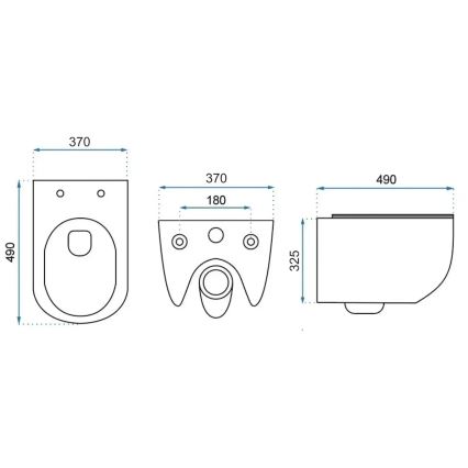 REA-C6390 - Závěsné WC s prkénkem CARTER TORNADO RIMLESS keramika/imitace kamene