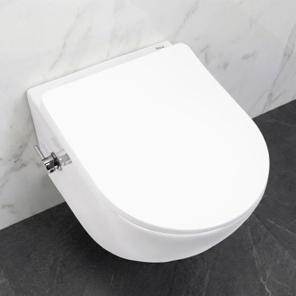 REA-C9701 - Závěsné WC s bidetovou sprškou a prkénkem CARLO LUX keramika/bílá