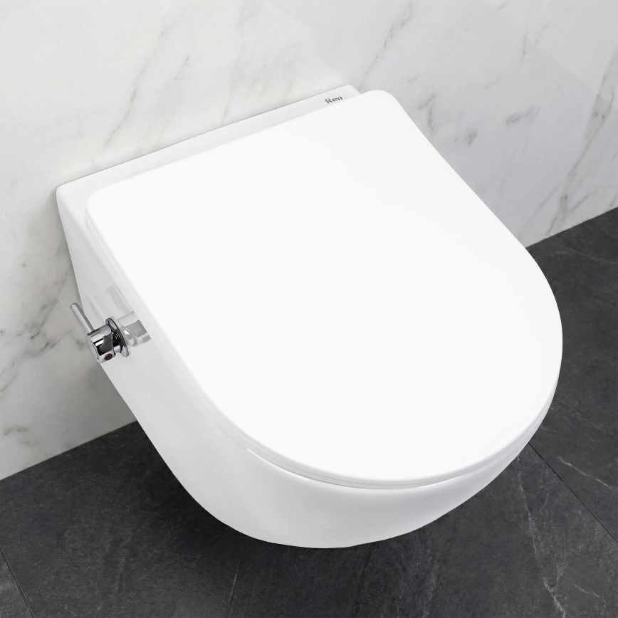 REA-C9701 - Závěsné WC s bidetovou sprškou a prkénkem CARLO LUX keramika/bílá