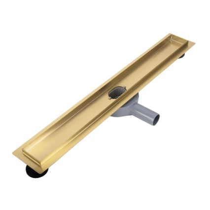 REA-G2703 - Odtokový žlab NEOX PRO 80 cm nerezová ocel/broušená zlatá