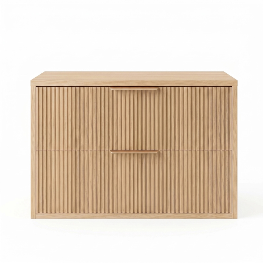REA-M0408 - Závěsná koupelnová skříňka pod umyvadlo MONO 60x47 cm béžová