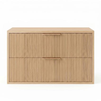 REA-M0409 - Závěsná koupelnová skříňka pod umyvadlo MONO 80x48,5 cm béžová