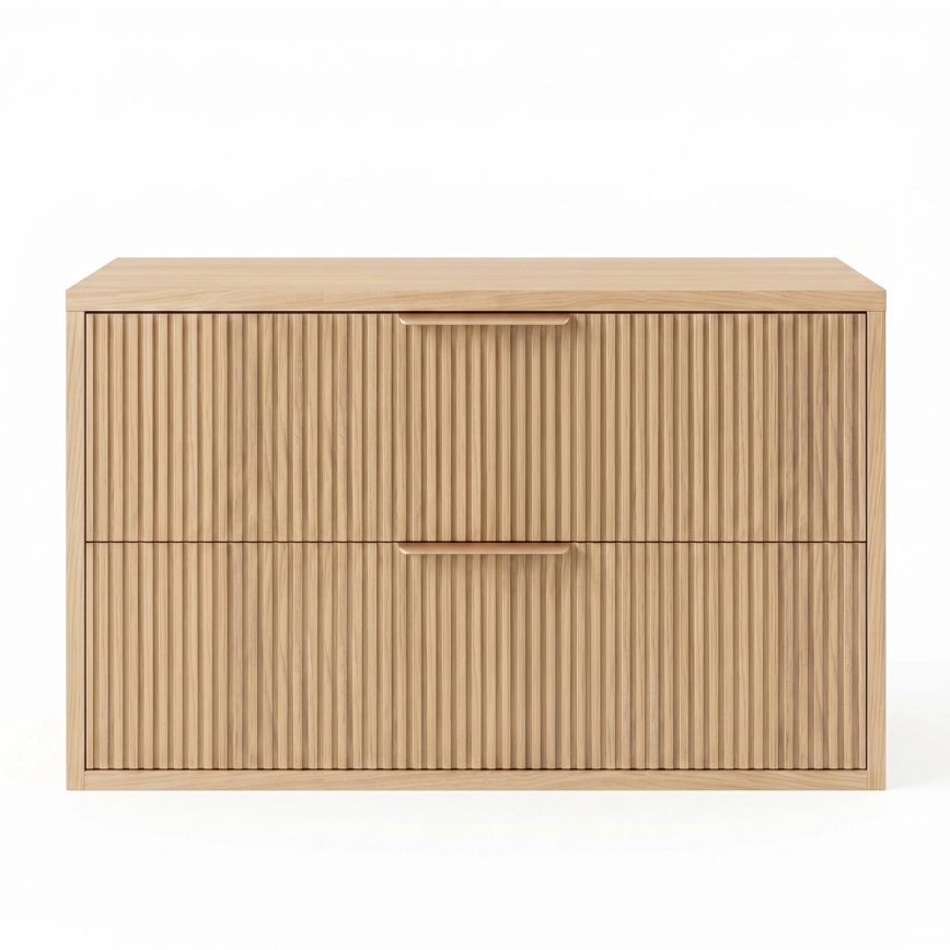 REA-M0409 - Závěsná koupelnová skříňka pod umyvadlo MONO 80x48,5 cm béžová