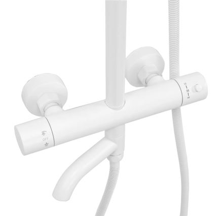 REA-P6608 - Sprchová sada s termostatickou baterií LUNGO matná bílá