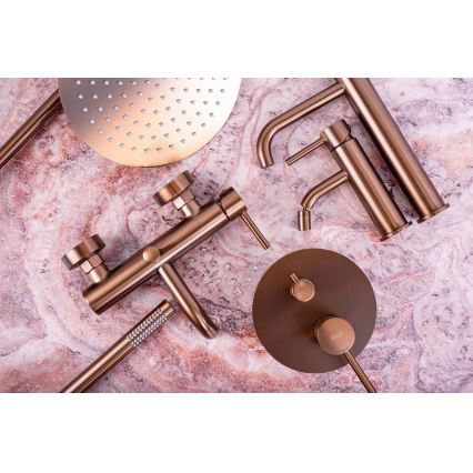 REA-P8807 - Sprchová sada s termostatickou baterií LUNGO kartáčovaná měď
